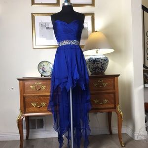 Short pleated chest open back cocktail prom dress